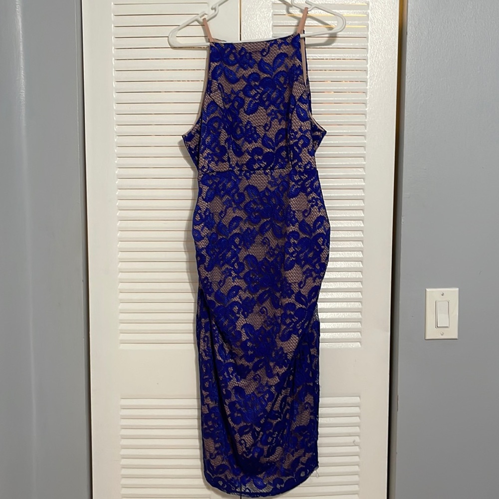 Royal Blue Lace Asos Maternity Dress